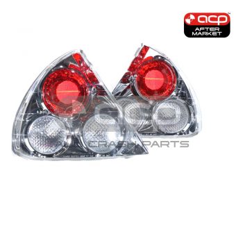 Chrome Tail Lamp Pair Aftermarket Suits Mitsubishi Lancer CE 6/1998 to 7/2003