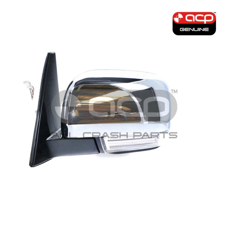 Chrome Door Mirror With Indicator Passenger Side Genuine suits Mitsubishi Pajero 2008 On