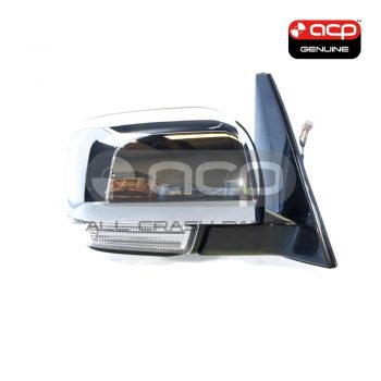 Chrome Door Mirror With Indicator Drivers Side Genuine suits Mitsubishi Pajero 2008 On
