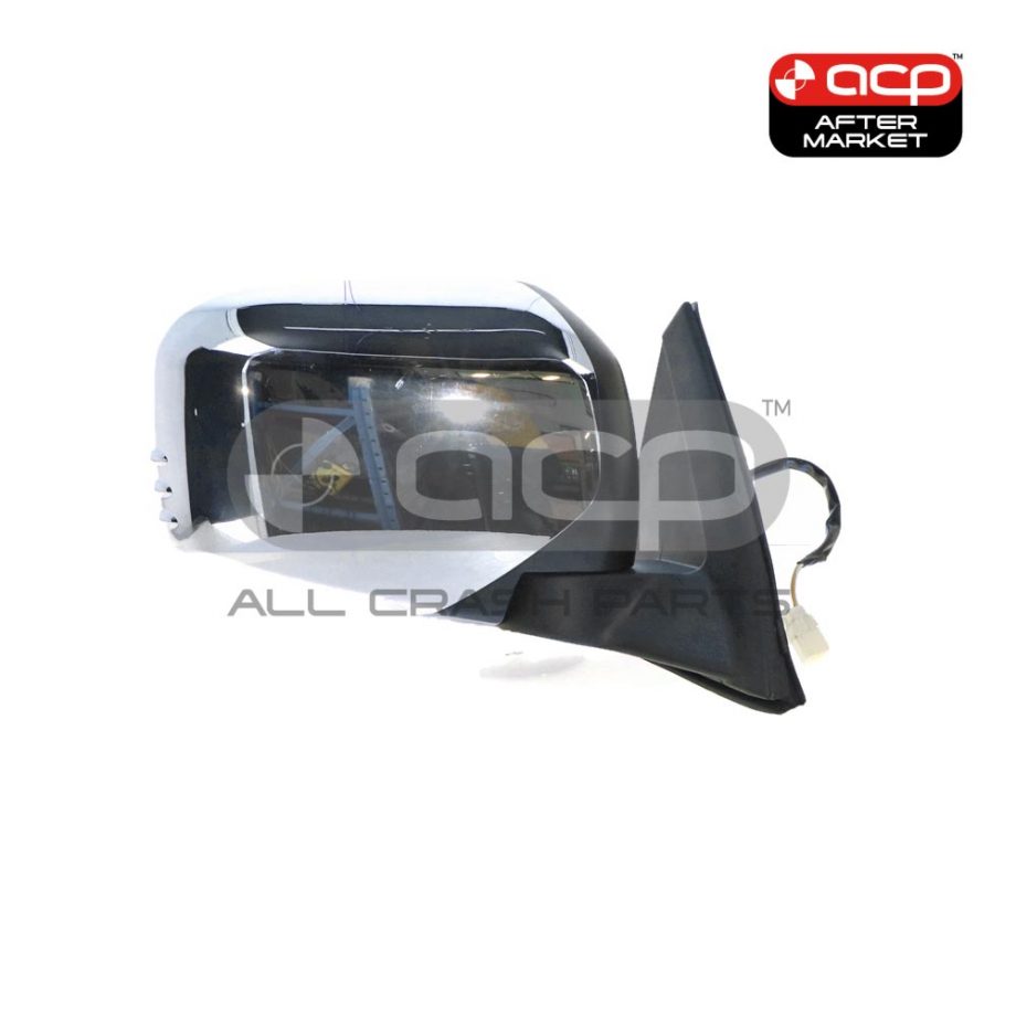 Chrome Door Mirror Electric Adjust Drivers Side Aftermarket suits Mitsubishi Triton 2006 to 2015