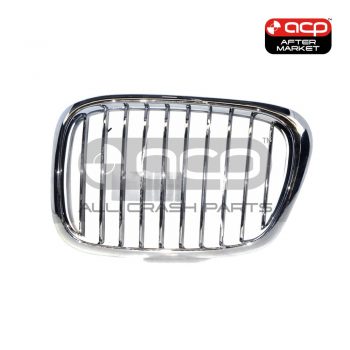 Chrome/Black Grille Passenger Side Aftermarket Suits BMW 5 Series E39 1996 to 2003