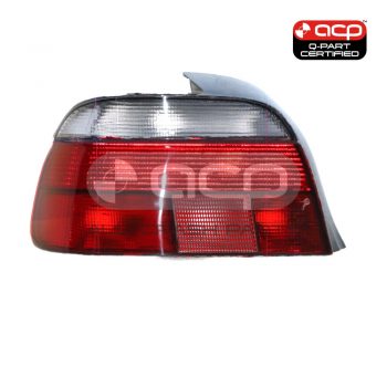 Black Red/Clear Tail Lamp Passenger Side Certified Suits BMW 5 Series E39 1996 to 2003