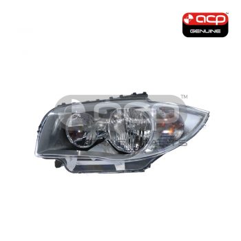 Halogen Silver Head Lamp Passenger Side OES Suits BMW 1 Series E87 2004 to 2007