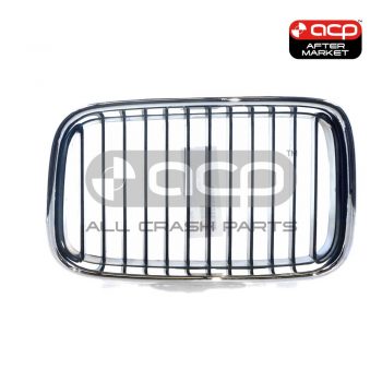 Chrome/Black Grille Passenger Side Aftermarket Suits BMW 3 Series E36 1991 to 1996