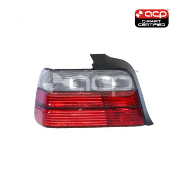 Black Red/Clear Tail Lamp Passenger Side Certified Suits BMW 3 Series E36 Sedan 1997 to 2000