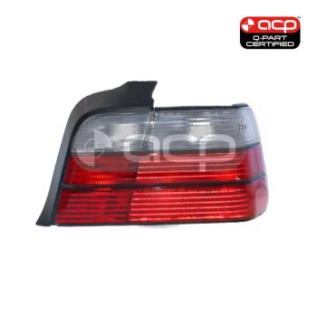 Black Red/Clear Tail Lamp Drivers Side Certified Suits BMW 3 Series E36 Sedan 1997 to 2000