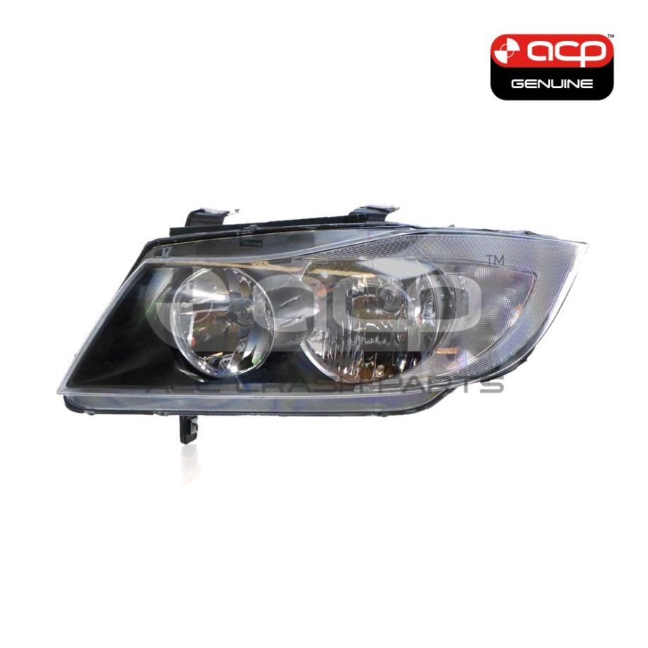 Halogen Manual Adjust Head Lamp Passenger Side OES Suits BMW 3 Series E90 2005 to 2008