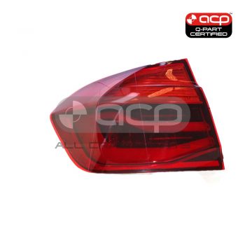 Black Red Tail Lamp Passenger Side Certified Suits BMW 3 Series F30 2015 to 2019