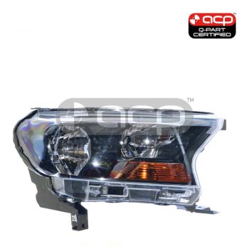 Head Lamp Drivers Side Certified Suits Ford Ranger XL Plus PX 2015 to 2018