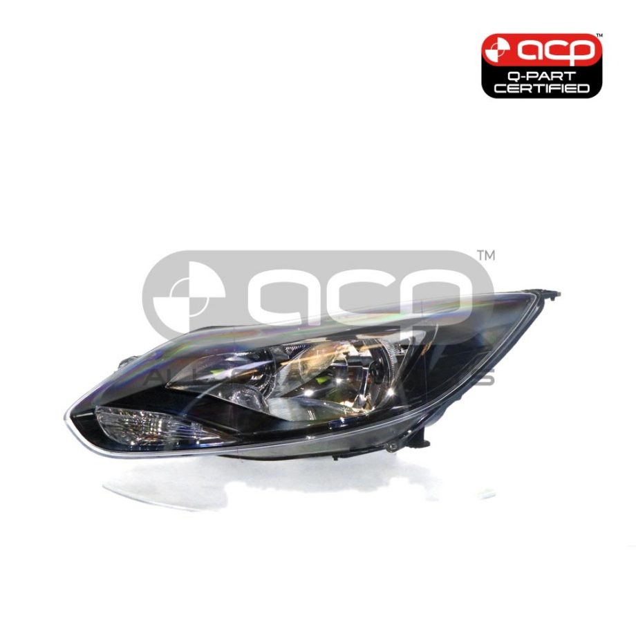 Black Head Lamp Passenger Side Certified Suits Ford Focus LW 2011 to 2012