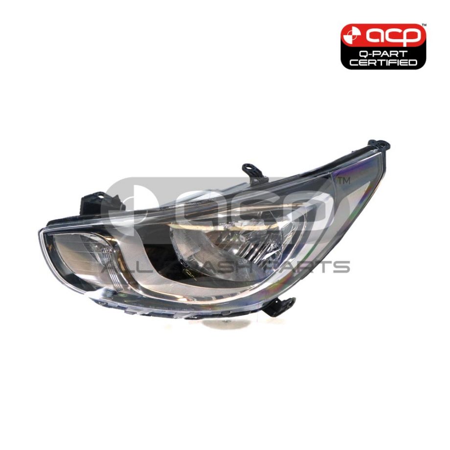Head Lamp Passenger Side Certified Suits Hyundai Accent RB 2011 to 2013