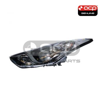 Halogen Head Lamp Passenger Side Genuine Suits Hyundai Elantra MD 2011 to 2013