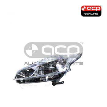 Halogen Manual Adjust Head Lamp Passenger Side OES Suits Peugeot 208 A9 2012 to 2015