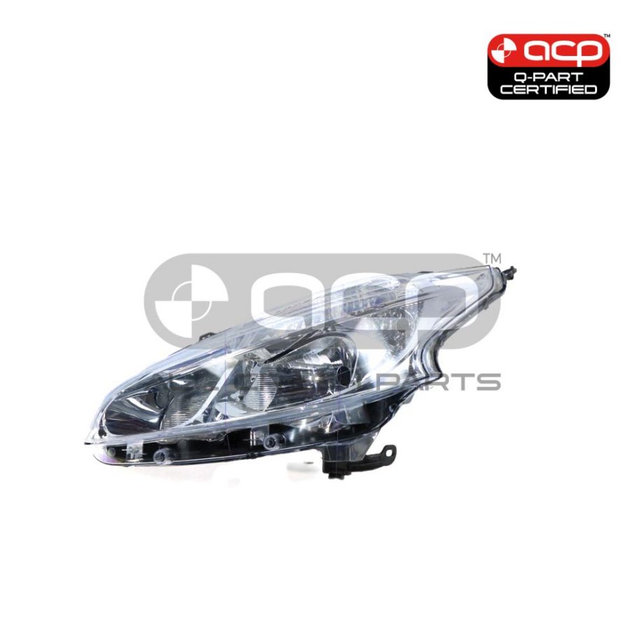 Halogen Manual Adjust Head Lamp Passenger Side Certified Suits Peugeot 208 A9 2012 to 2015