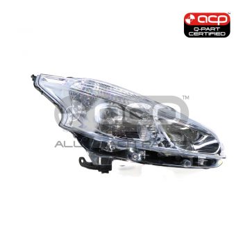 Halogen Manual Adjust Head Lamp Drivers Side Certified Suits Peugeot 208 A9 2012 to 2015
