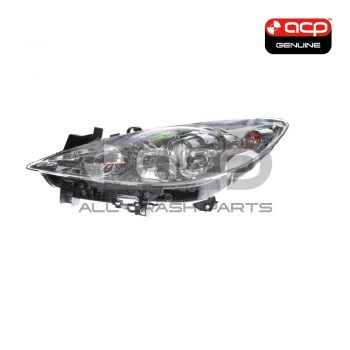 Halogen Manual Adjust Head Lamp Passenger Side Genuine Suits Peugeot 307 T6 2005 to 2009