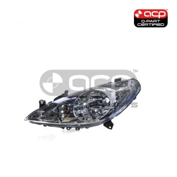 Halogen Head Lamp Passenger Side Certified Suits Peugeot 307 T5 2001 to 2005