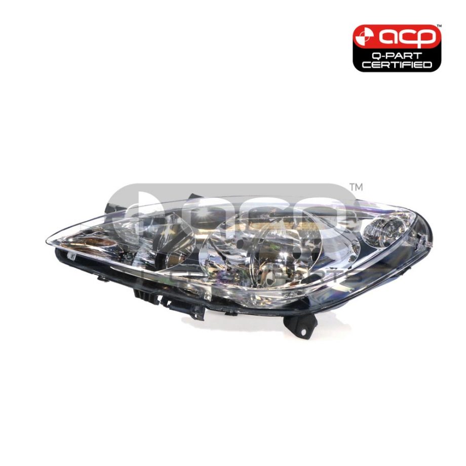 Halogen Head Lamp Passenger Side Certified Suits Peugeot 307 T5 with Fog Lights 2001 to 2005