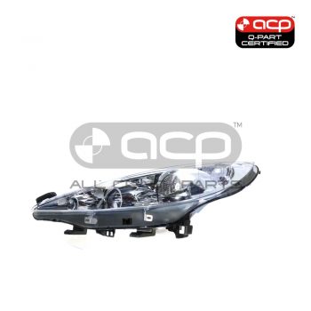 Head Lamp Passenger Side Certified Suits Peugeot 207 GT/GTI/XT/XE A7 2007 to 2012