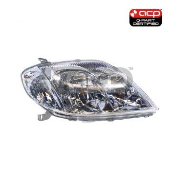 Halogen Head Lamp Drivers Side Certified Suits Toyota Corolla ZZE122R 2001 to 2007
