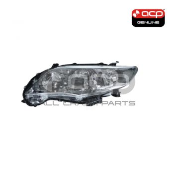 Halogen Electric Adjust Head Lamp Passenger Side Genuine Suits Toyota Corolla ZRE152R 2010 to 2013