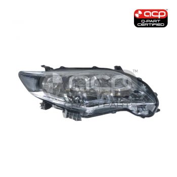 Halogen Head Lamp Drivers Side Certified Suits Toyota Corolla ZRE152R 2010 to 2013
