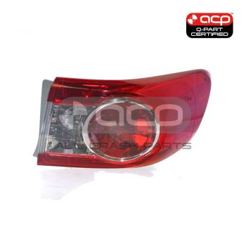 Tail Lamp Driver Side Certified suits Toyota Corolla ZRE152R Sedan 4/2010 to 12/2013