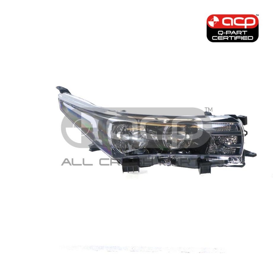 Halogen Head Lamp Drivers Side Certified Suits Toyota Corolla ZRE172R 2013 to 2016