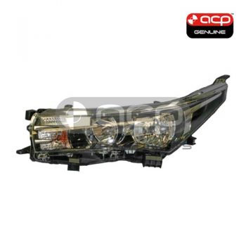 Halogen Head Lamp with Mould Passenger Side Genuine Suits Toyota Corolla ZRE172R 2013 to 2016