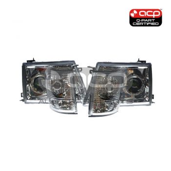 Performance Set Head Lamp with Corner Lamps Certified suits Toyota Hilux 9/2001 to 7/2004