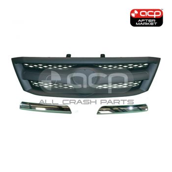 Black Grille with Chrome Surround Aftermarket suits Toyota Hilux 2/2005 to 8/2008