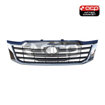 Black w/Chrome Surround Grille Aftermarket suits Toyota Hilux SR 7/2011 to 4/2015