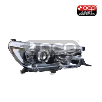 LED Head Lamp Drivers Side Certified suits Toyota Hilux 120 Series 7/2015 to 5/2020