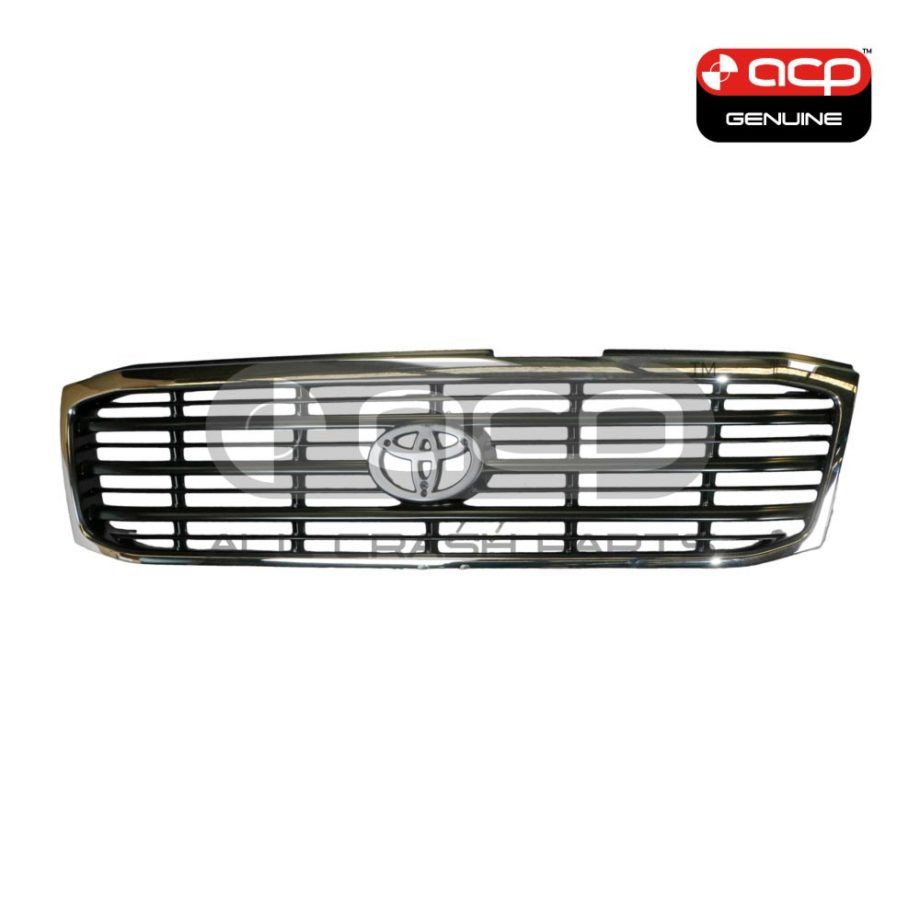 Black with Chrome Surround Grille Genuine suits Toyota Landcruiser 100 Series GXL 1/1998 to 8/2002