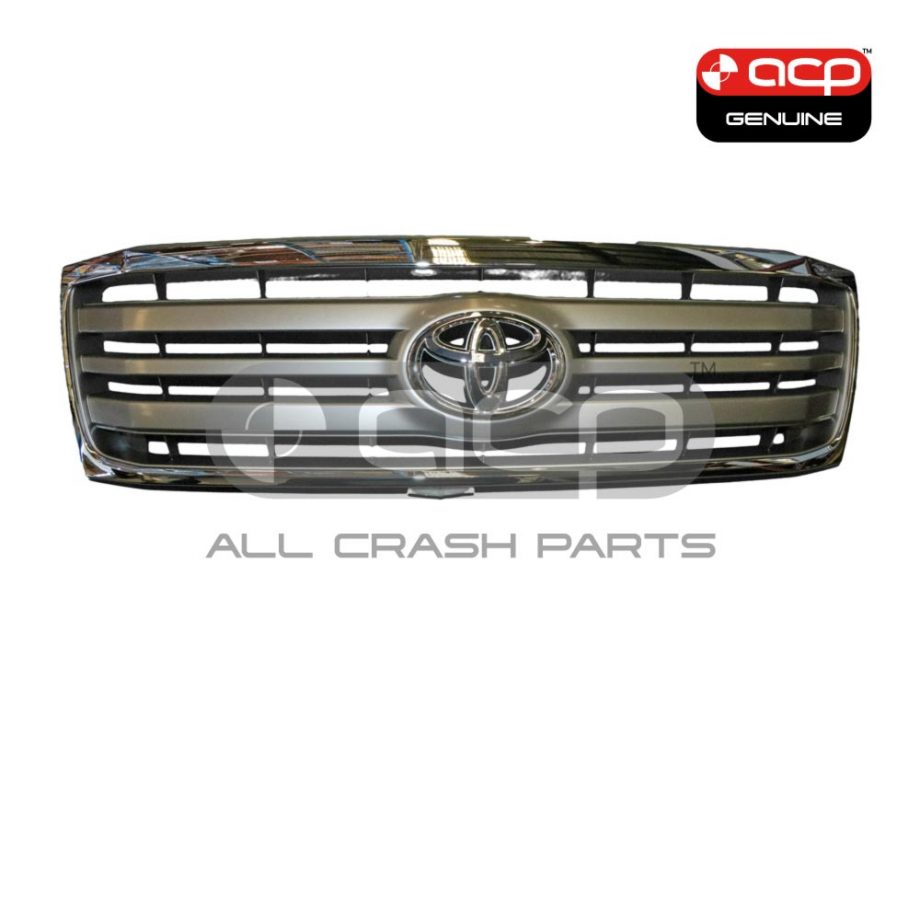 Silver with Chrome Surround Grille Genuine suits Toyota Landcruiser 100 Series 5/2005 to 7/2007