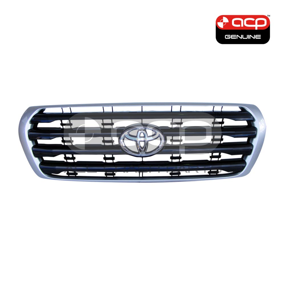 Black with Silver Surround Grille Genuine suits Toyota Landcruiser VDJ200 GX 11/2007 to 3/2012