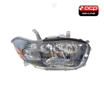 Halogen Head Lamp Drivers Side Genuine Suits Toyota Kluger GSU40R/GSU45R KX-S & Grande 2007 to 2010