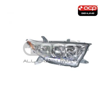 Head Lamp Drivers Side Genuine Suits Toyota Kluger GSU40R/GSU45R 2010 to 2013