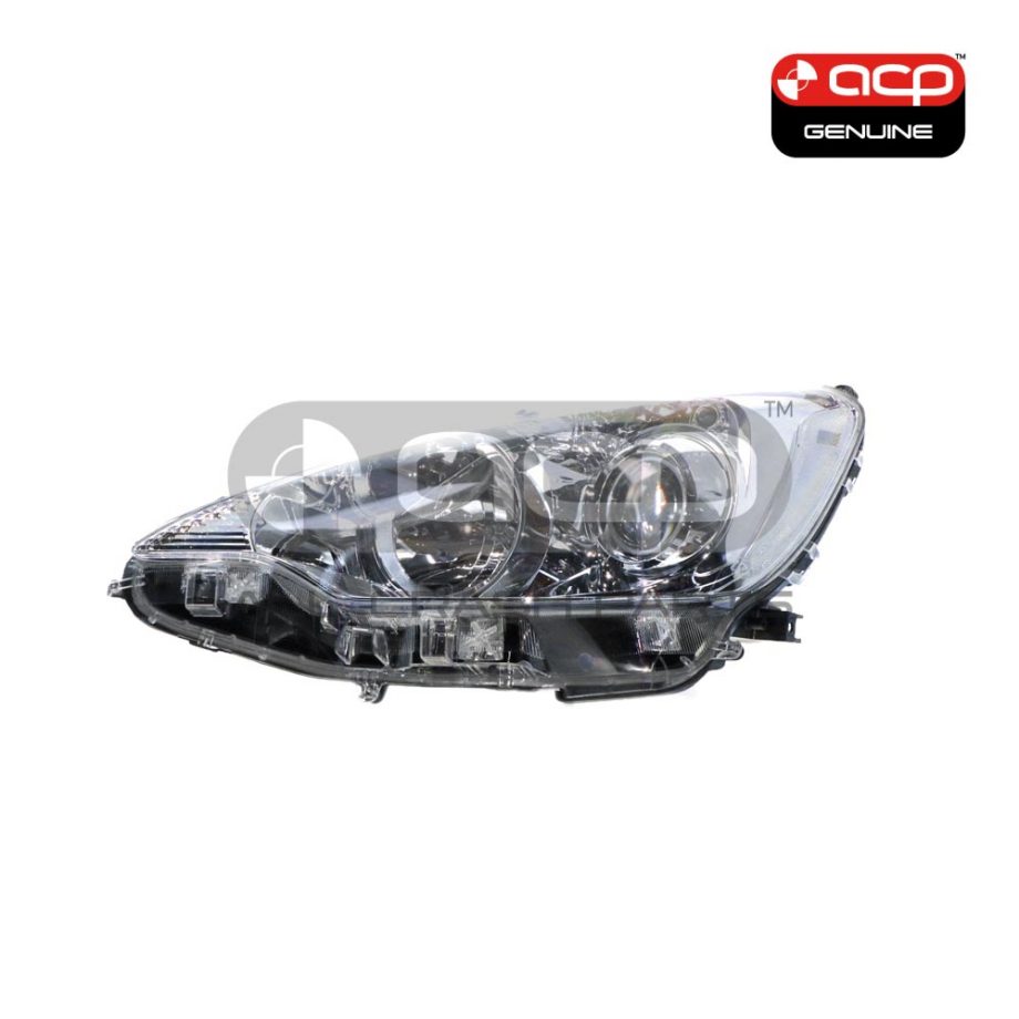 Halogen Electric Adjust Head Lamp Passenger Side Genuine Suits Toyota Prius-C NHP10R E-CVT2011 to 2015