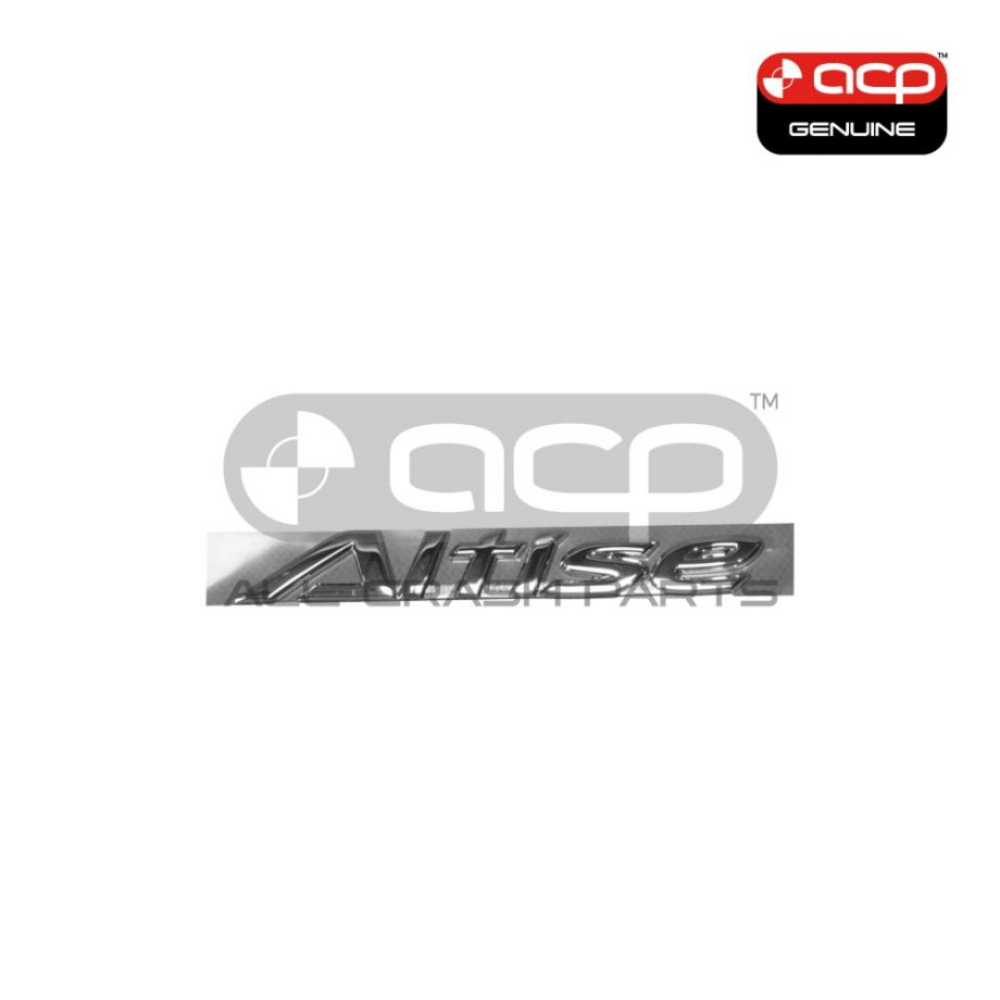 Boot lid Emblem "Altise" Genuine suits Toyota Camry ASV50R 2011 to 2017