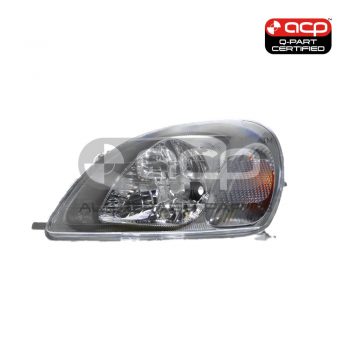 Head Lamp Passenger Side Certified Suits Toyota Echo NCP10R/NCP13R 1999 to 2002
