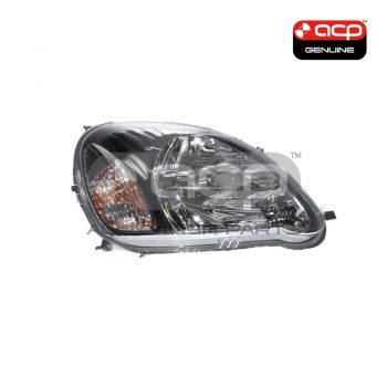 Halogen Manual Adjust Head Lamp Drivers Side Genuine Suits Toyota Echo NCP10R/NCP13R 2002 to 2005