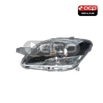 Halogen Manual Adjust Head Lamp Passenger Side Genuine Suits Toyota Yaris NCP93R 2006 to 2016