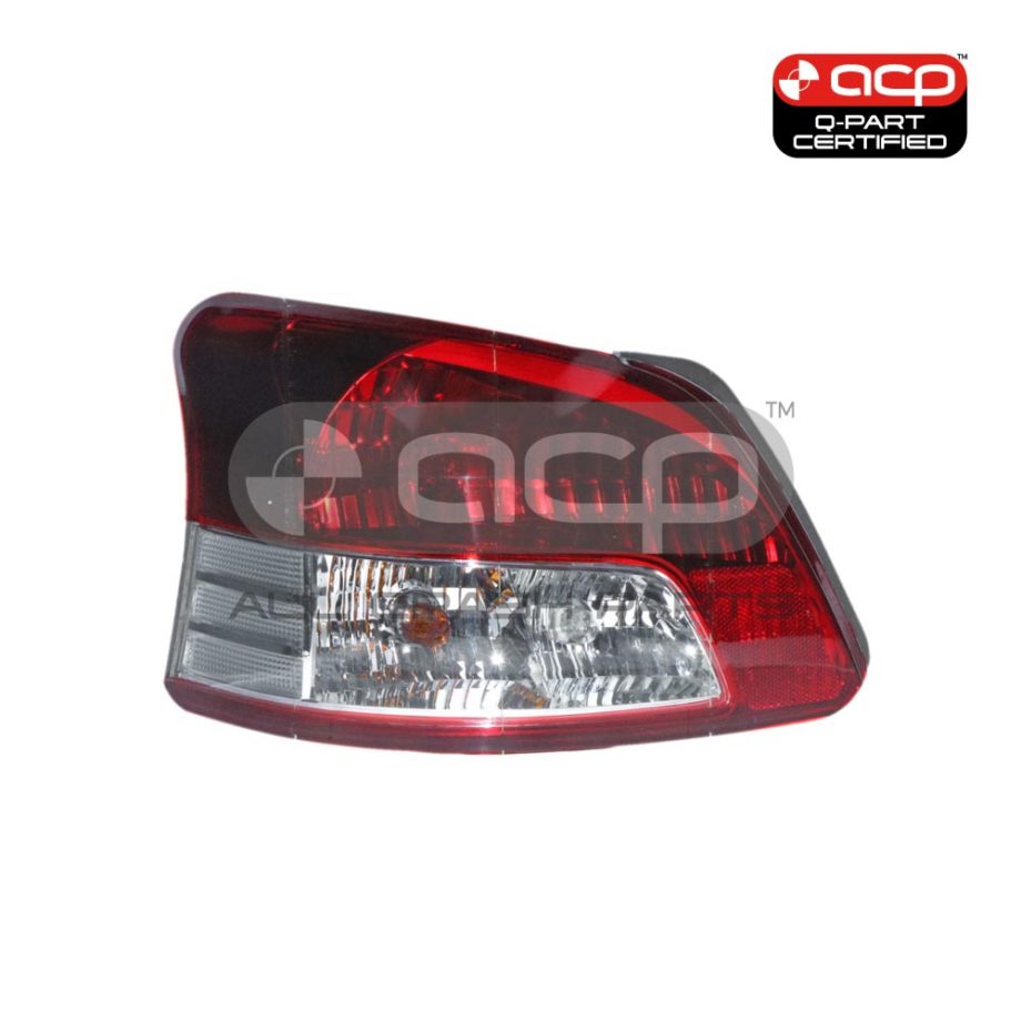 Red/Clear Tail Lamp Passenger Side Certified Suits Toyota Yaris NCP93R 2006 to 2016