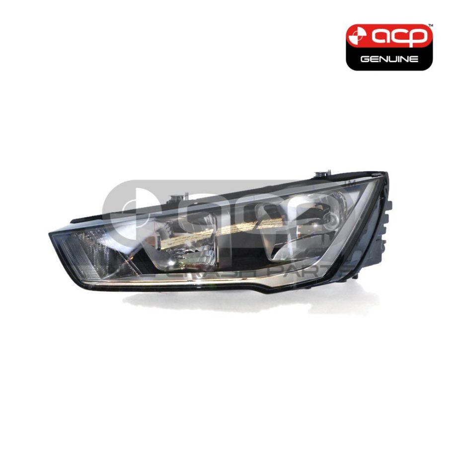 Halogen Head Lamp Passenger Side Genuine Suits Audi A1 8X Hatch 2/2015 to 7/2019