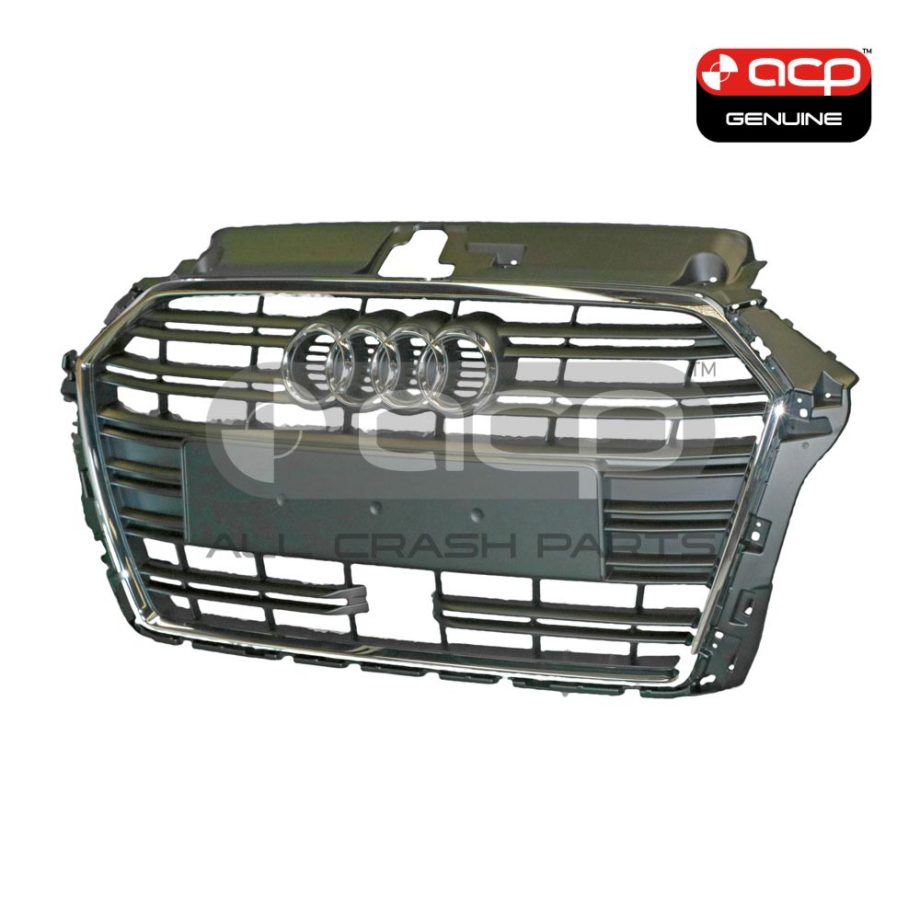 Chrome/Black Grille Genuine Suits Audi A3 8V 2016 On