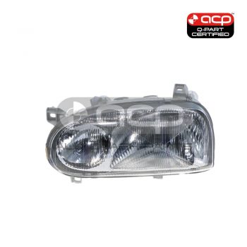 Twin Reflector Head Lamp Passenger Side Certified Suits Volkswagen Golf GTi MK 3 1994 to 1998