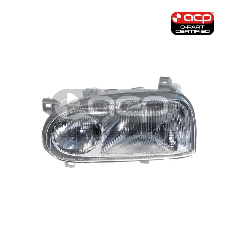 Twin Reflector Head Lamp Passenger Side Certified Suits Volkswagen Golf GTi MK 3 1994 to 1998