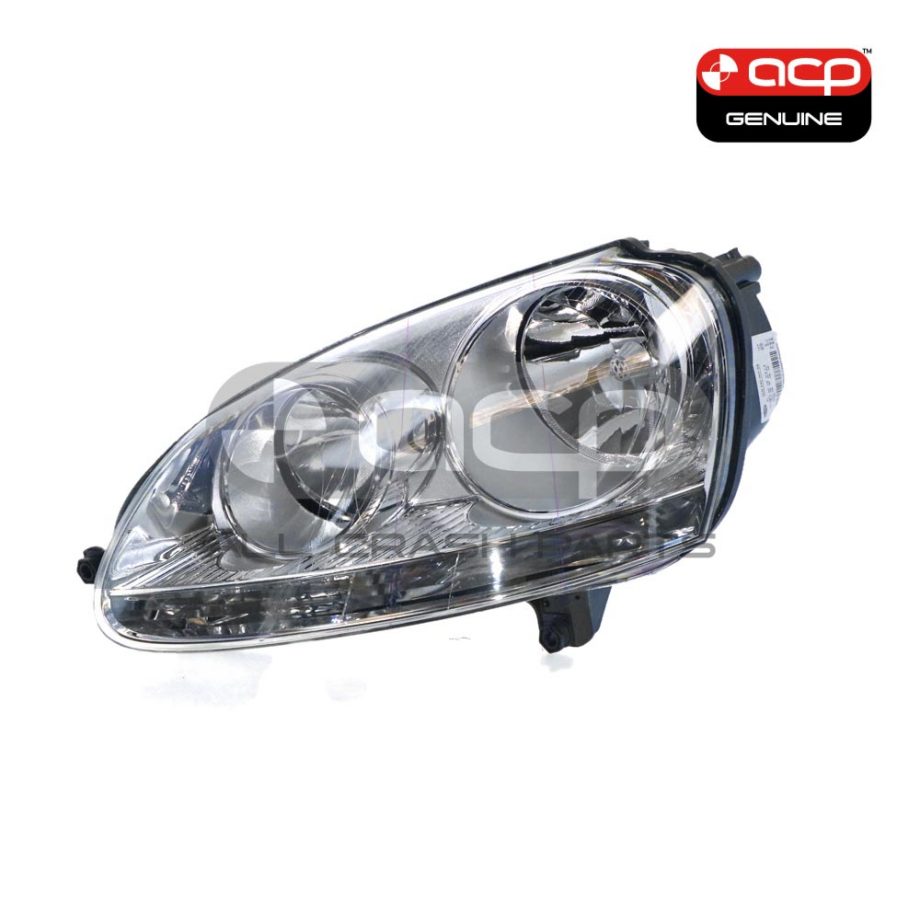 Chrome Head Lamp Passenger Side OES suits Volkswagen Golf/Jetta 2004 to 2011