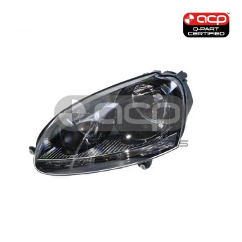 Black Head Lamp Passenger Side Certified Suits Volkswagen Golf MK 5 2004 to 2009